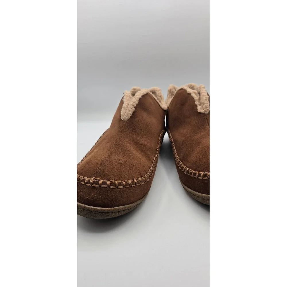 Sorel Manawan II Men's Slippers Size 11 Brown Suede Fleece Moccasin Slip On